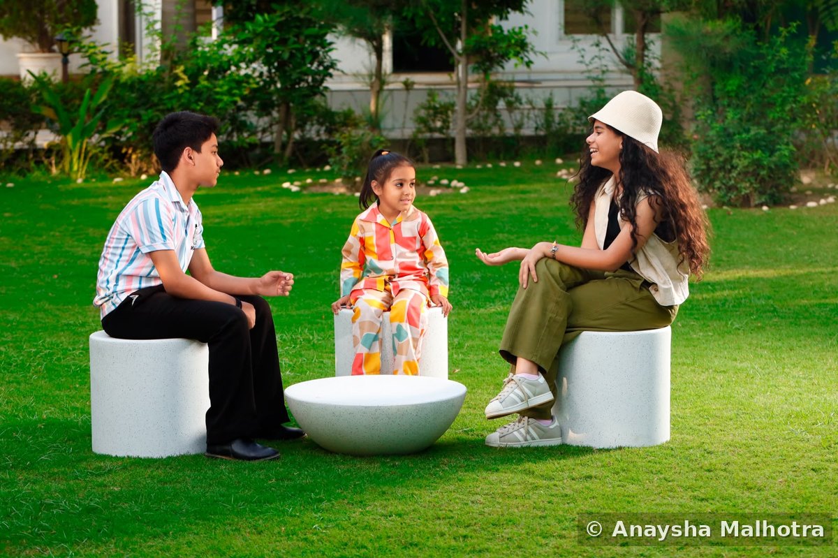 Anaysha Malhotra Gardens Need kids lifestyle shoot